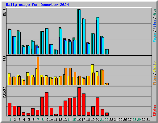 Daily usage for December 2024