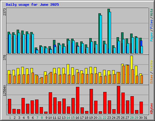 Daily usage for June 2025