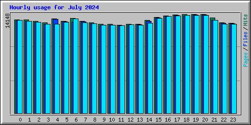 Hourly usage for July 2024