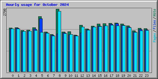 Hourly usage for October 2024