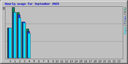 Hourly usage for September 2025