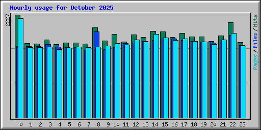 Hourly usage for October 2025