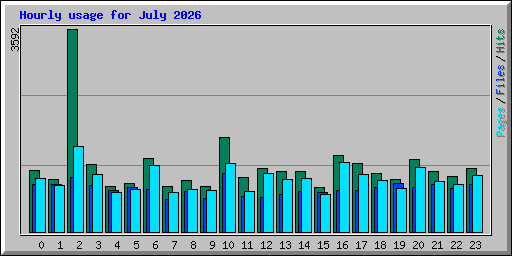 Hourly usage for July 2026