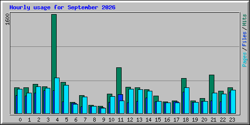 Hourly usage for September 2026